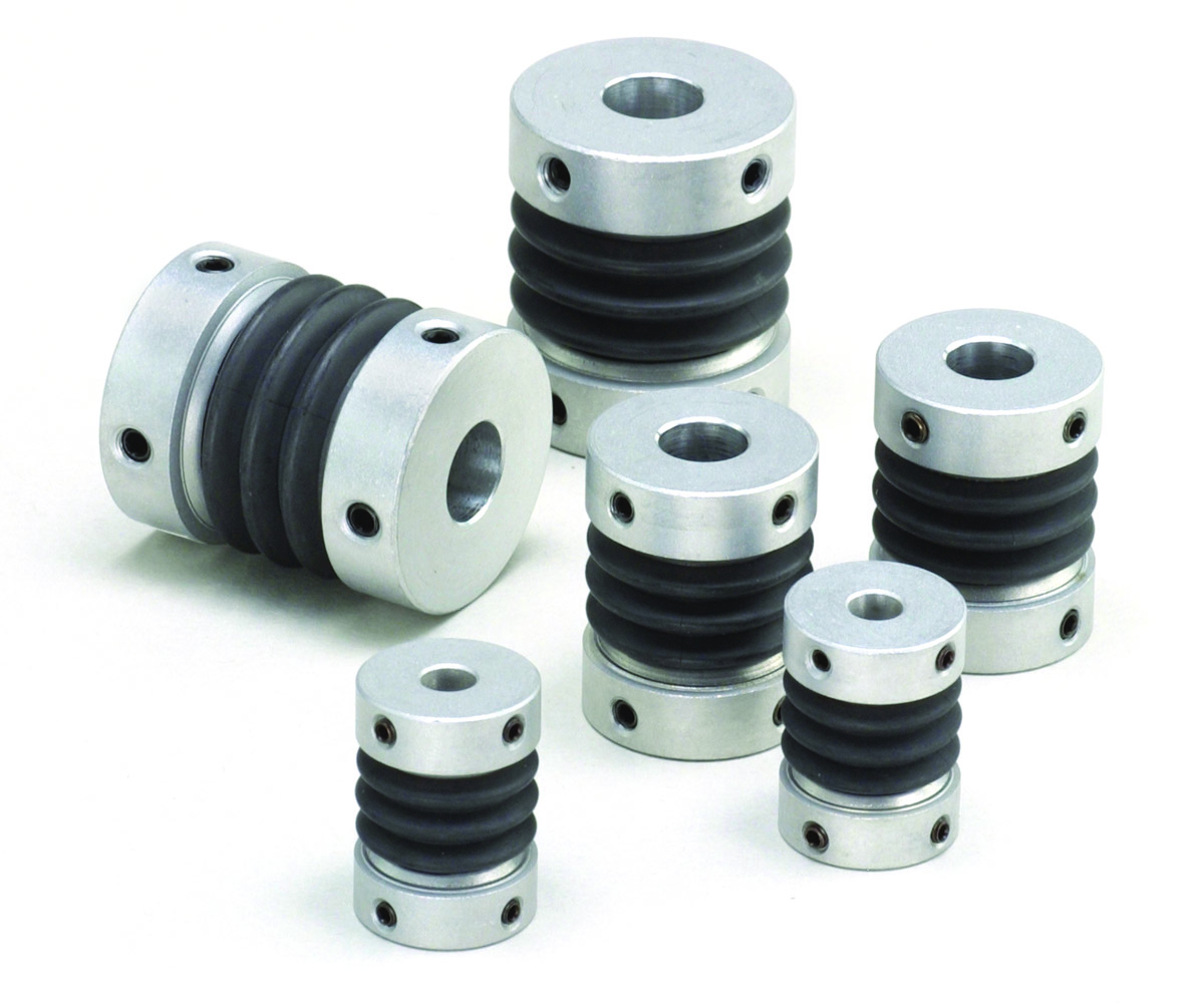 BELLOWFLEX couplings absorb vibration while allowing high misalignment